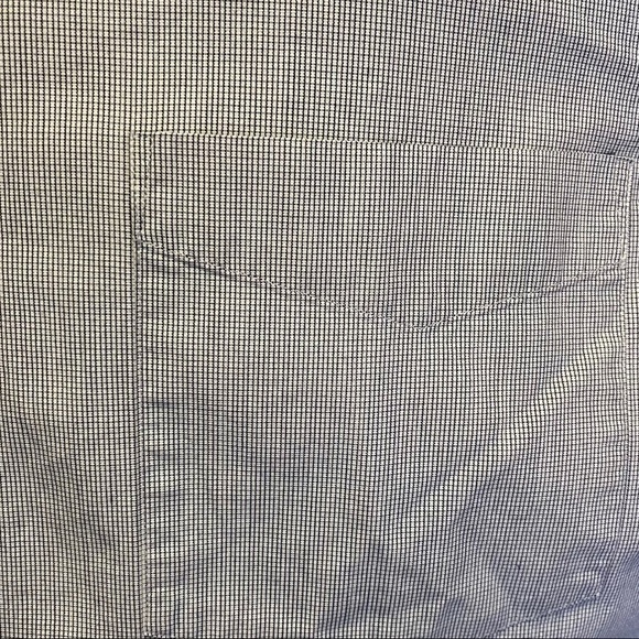 Banana Republic Men’s Med 15-15.5  Grey Plaid Long Sleeved Dress Shirt - Picture 9 of 12